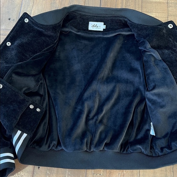 Lola + the boys all about the patch varsity bomber jacket girls 6 black - Picture 8 of 9